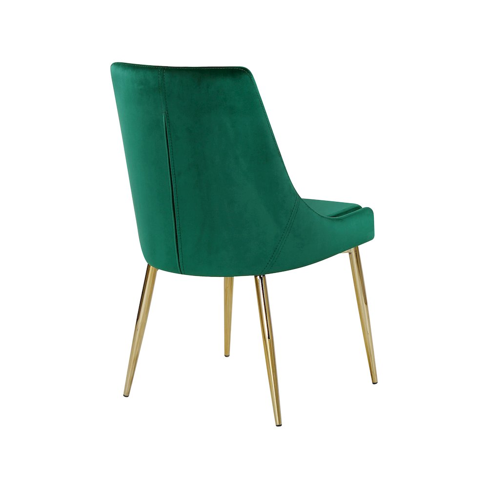 Karina Green Velvet Dining Chair, Set of 2. Picture 2