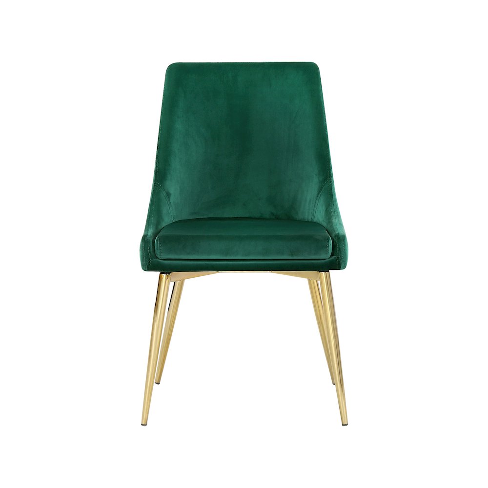 Karina Green Velvet Dining Chair, Set of 2. Picture 3
