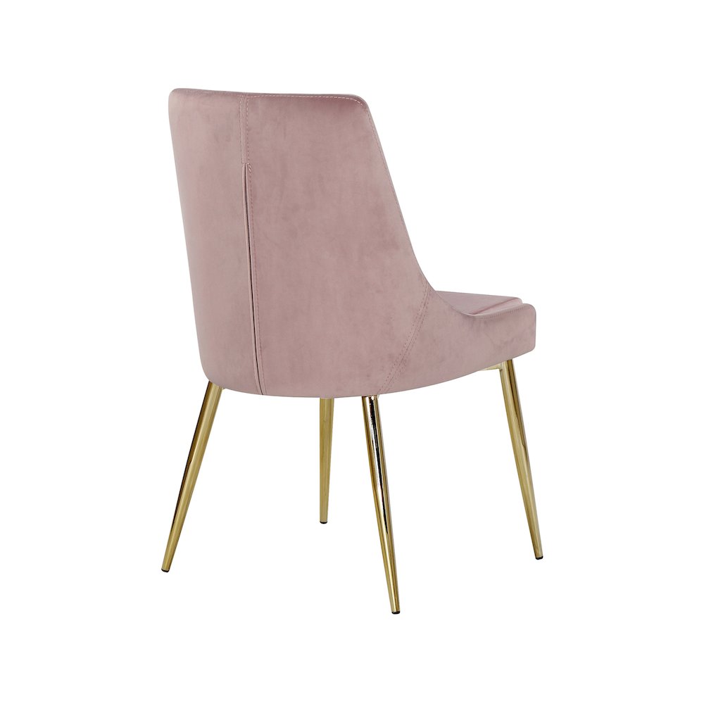 Karina Pink Velvet Dining Chair, Set of 2. Picture 2