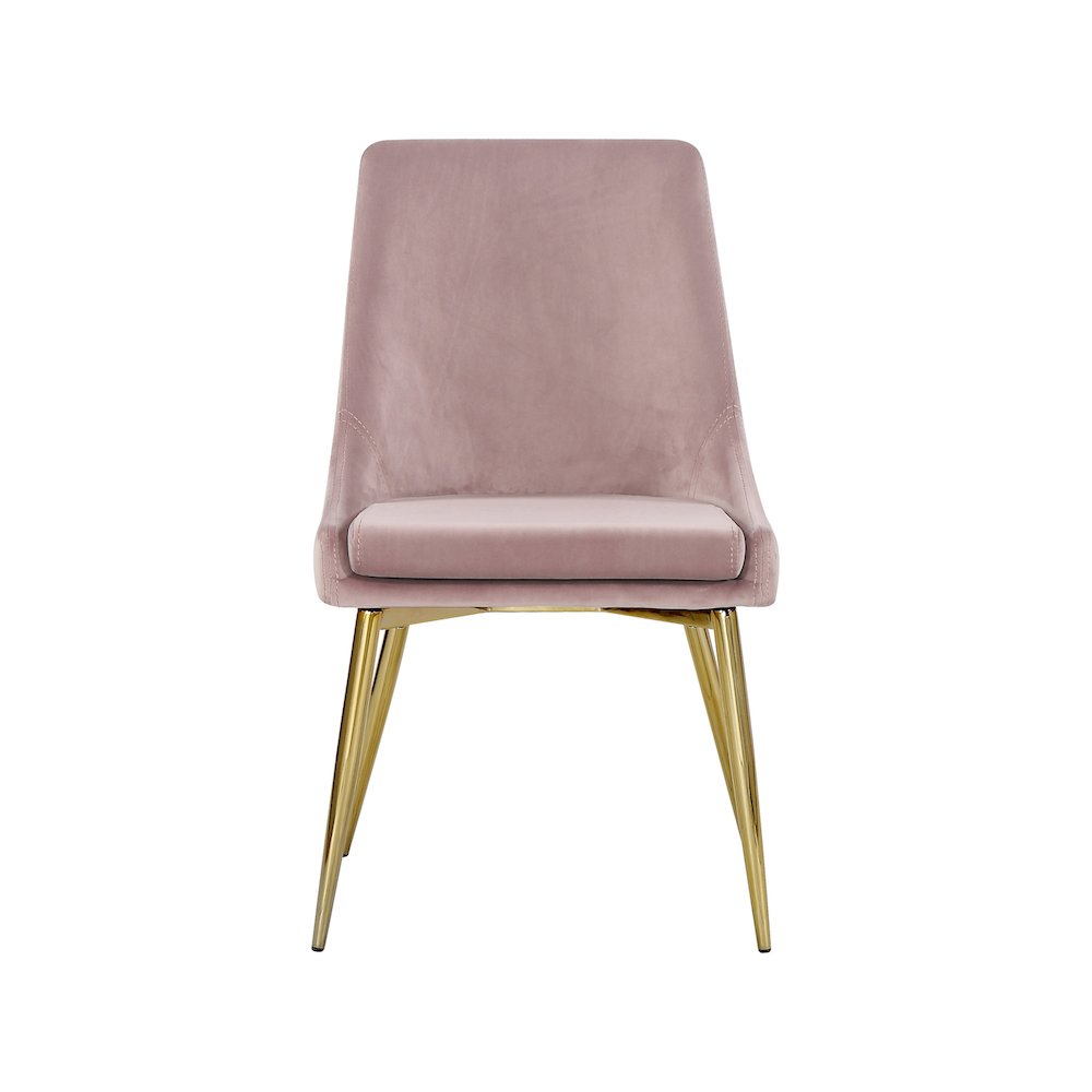 Karina Pink Velvet Dining Chair, Set of 2. Picture 3