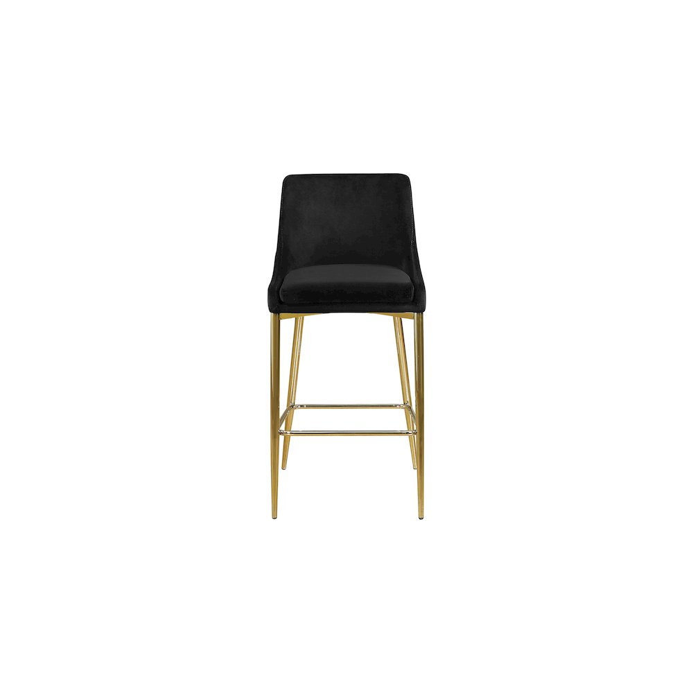Karina Black Velvet Stool, Set of 2. Picture 3