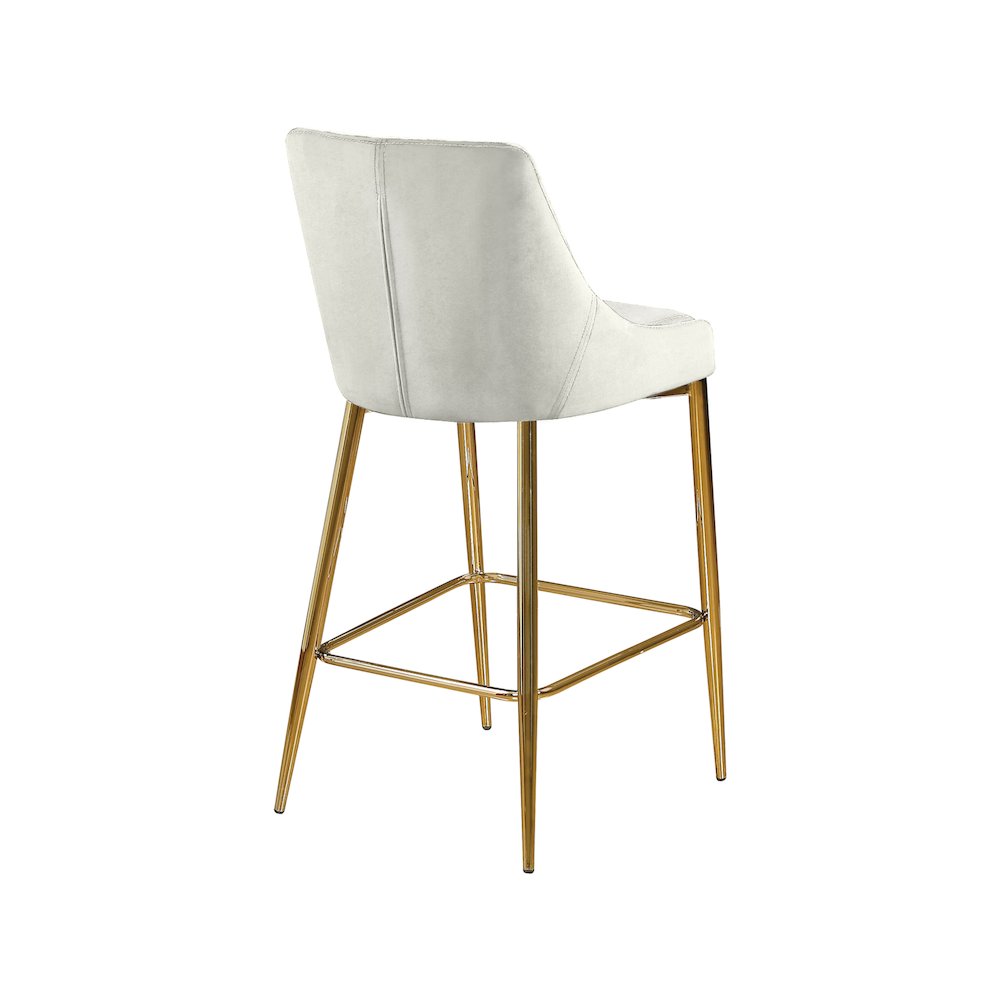 Karina Cream Velvet Stool, Set of 2. Picture 2