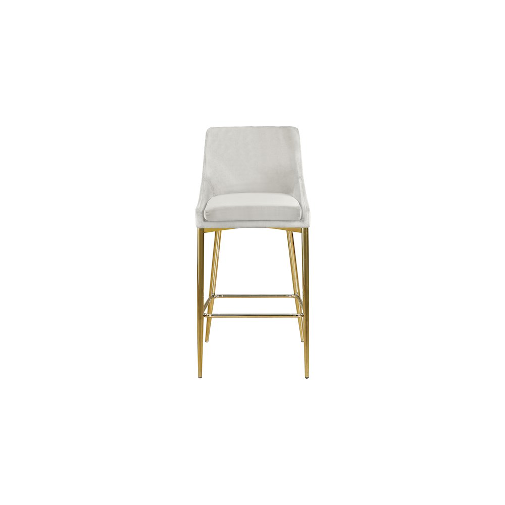 Karina Cream Velvet Stool, Set of 2. Picture 3