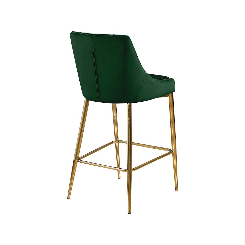 Karina Green Velvet Stool, Set of 2. Picture 2