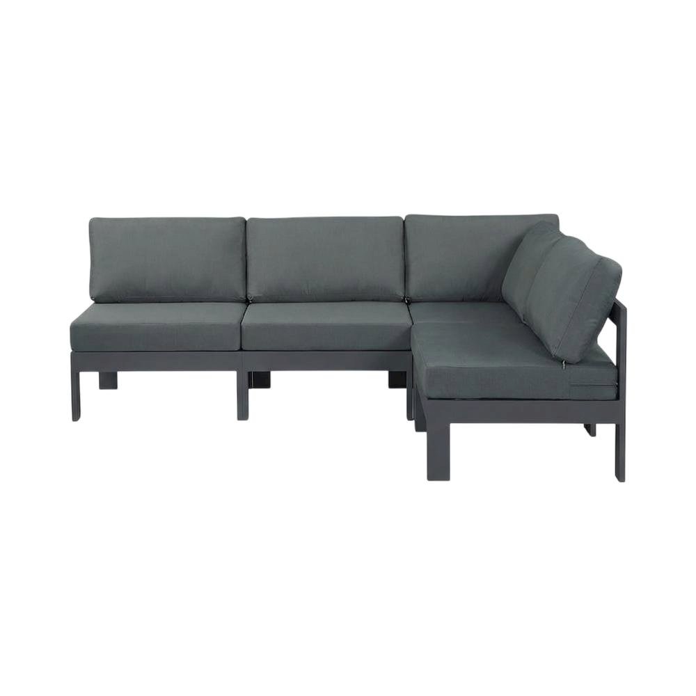 Gray Fabric Outdoor Patio Modular Sectional With Contemporary Style. Picture 1