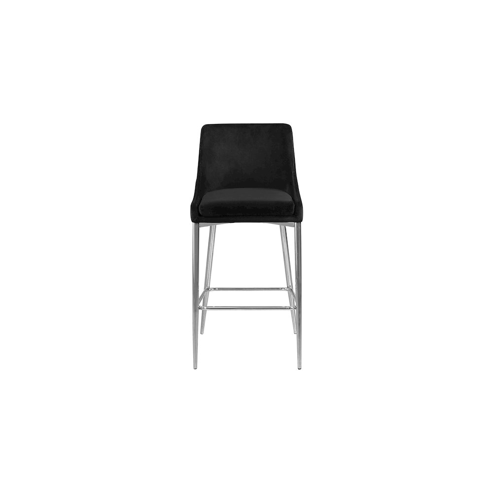 Karina Black Velvet Stool, Set of 2. Picture 3