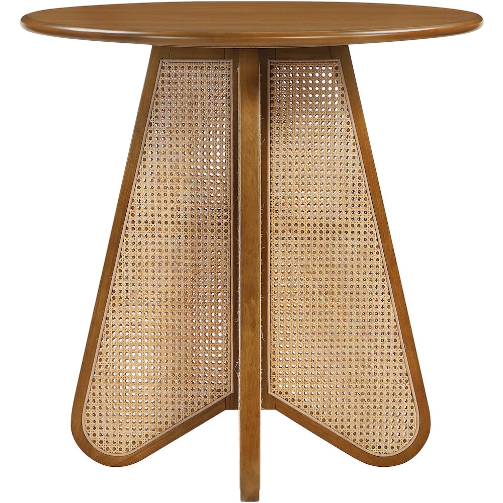 Butterfly 36" Brown / Natural Solid Wood And Natural Cane Counter Height Table. Picture 3