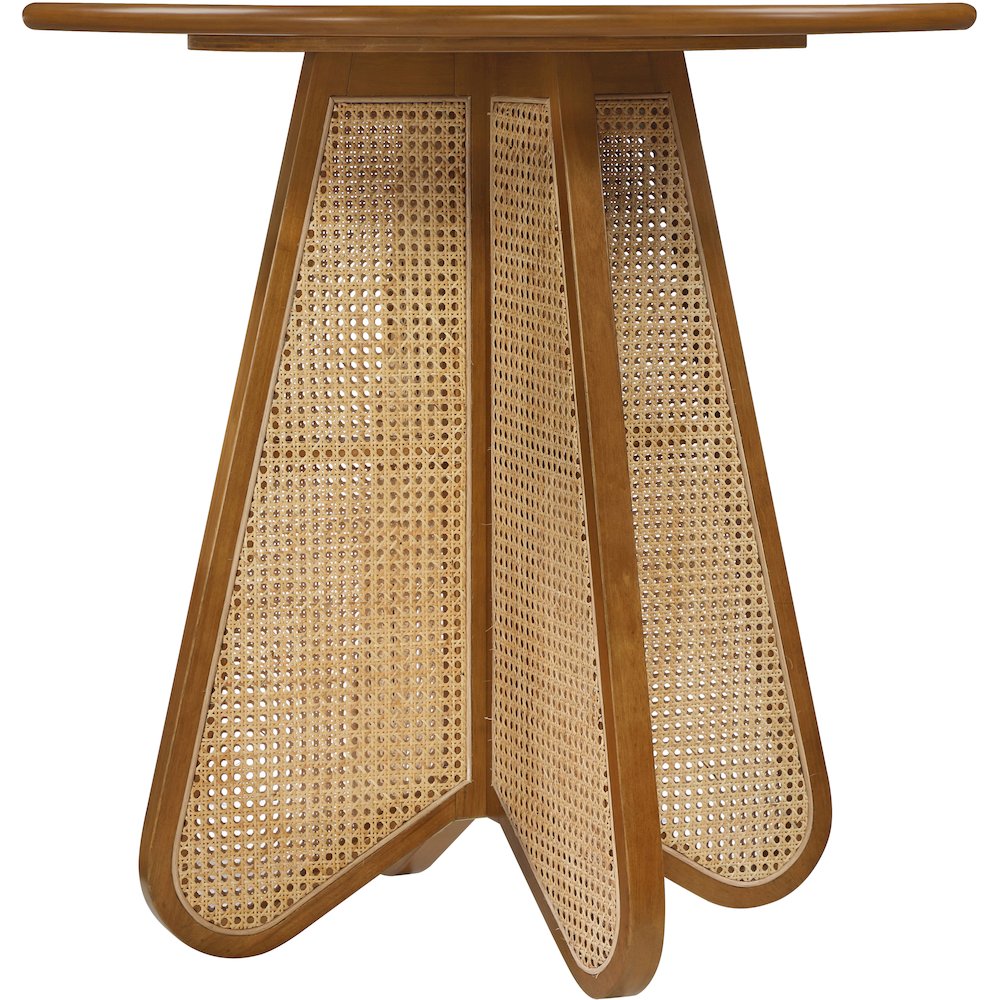Butterfly 36" Brown / Natural Solid Wood And Natural Cane Counter Height Table. Picture 4