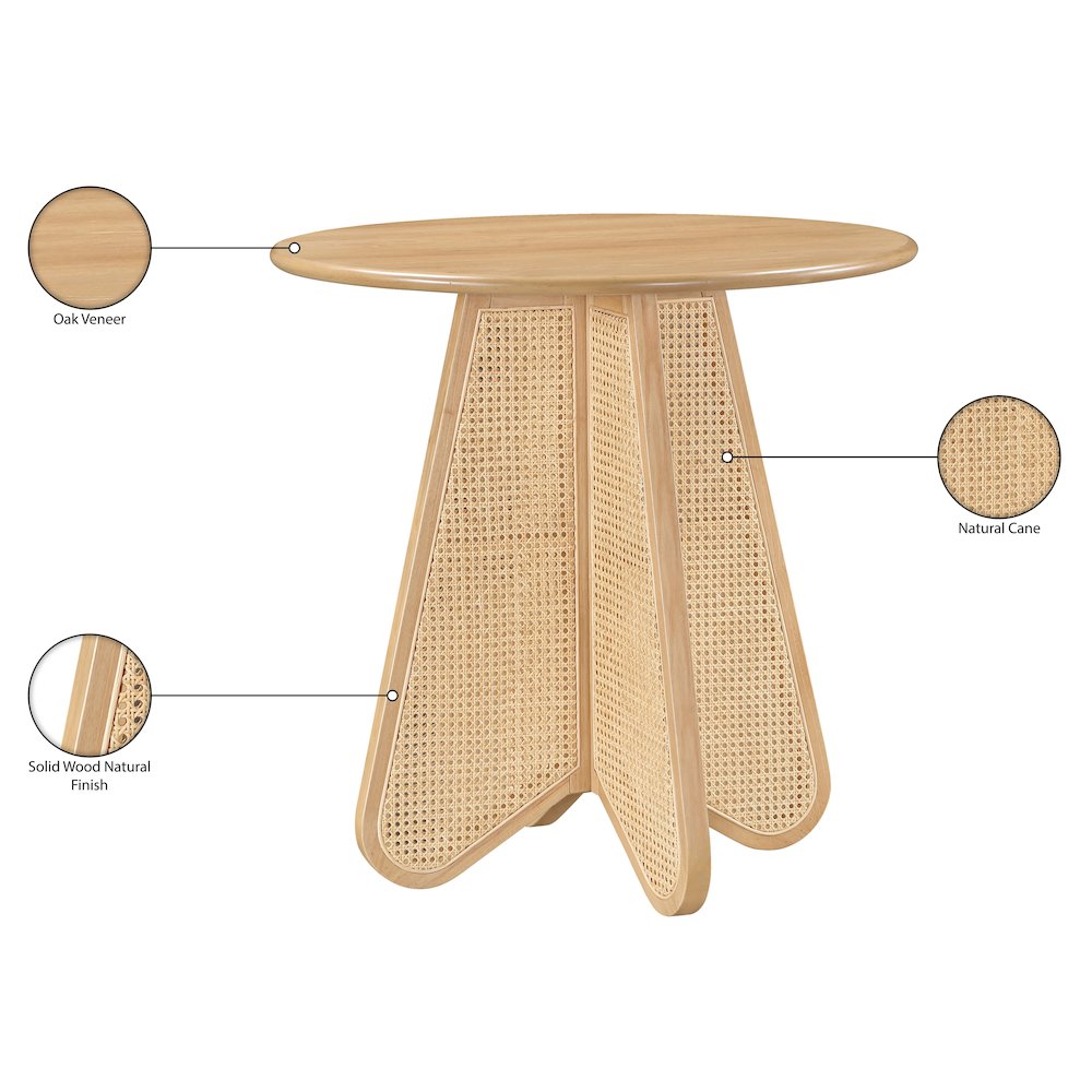 Butterfly 36" Natural Solid Wood And Natural Cane Counter Height Table. Picture 9