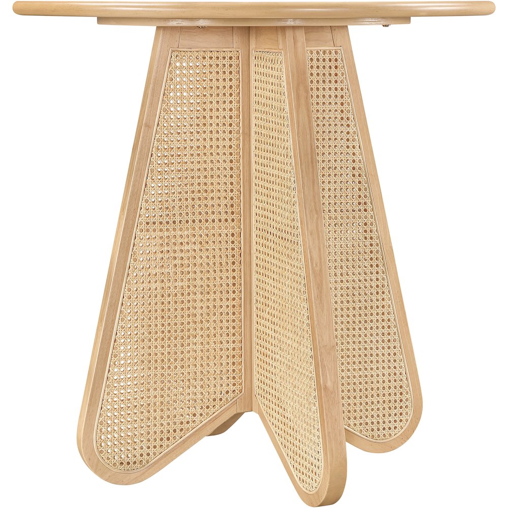 Butterfly 36" Natural Solid Wood And Natural Cane Counter Height Table. Picture 4