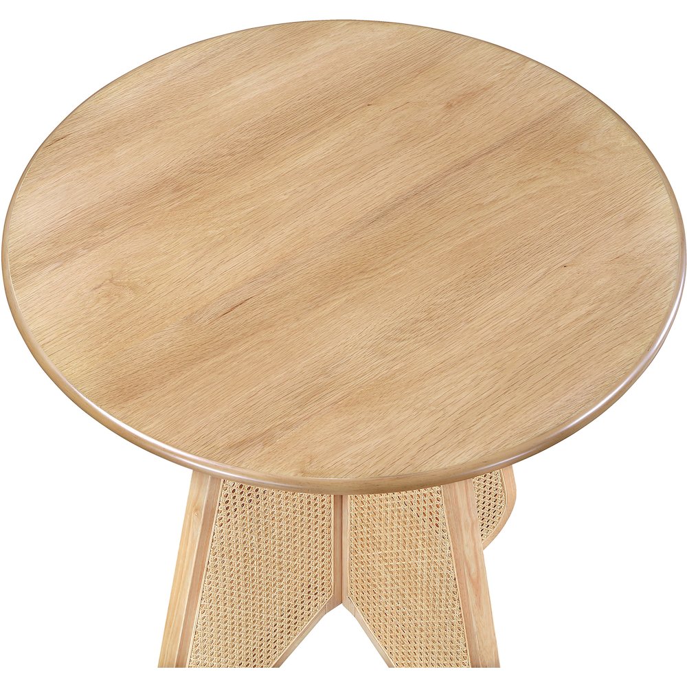 Butterfly 36" Natural Solid Wood And Natural Cane Counter Height Table. Picture 5