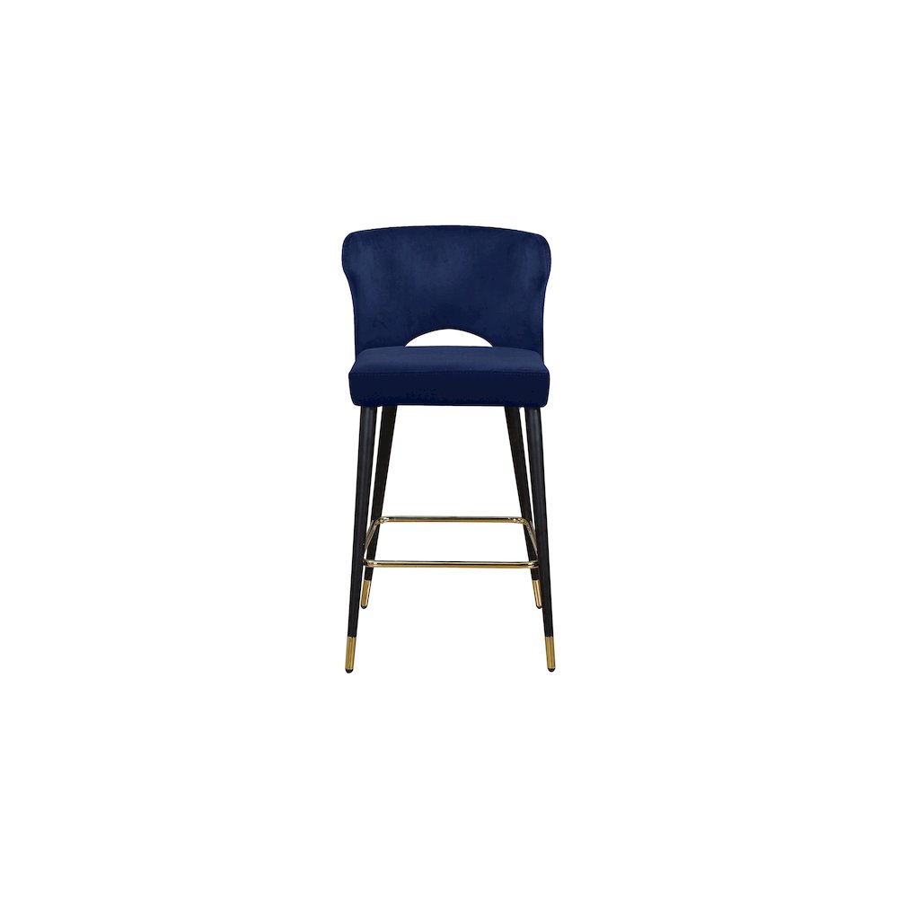 Kelly Navy Velvet Stool, Set of 2. Picture 3