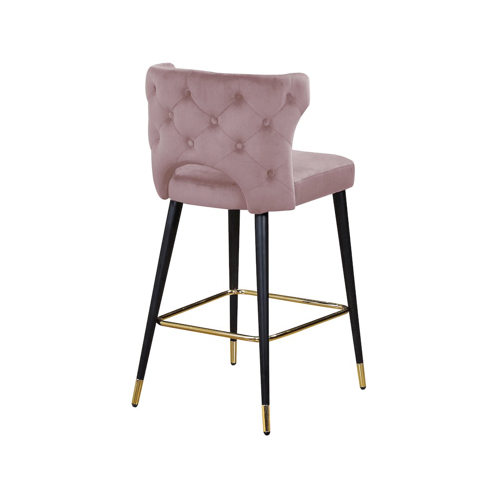 Kelly Pink Velvet Stool, Set of 2. Picture 2