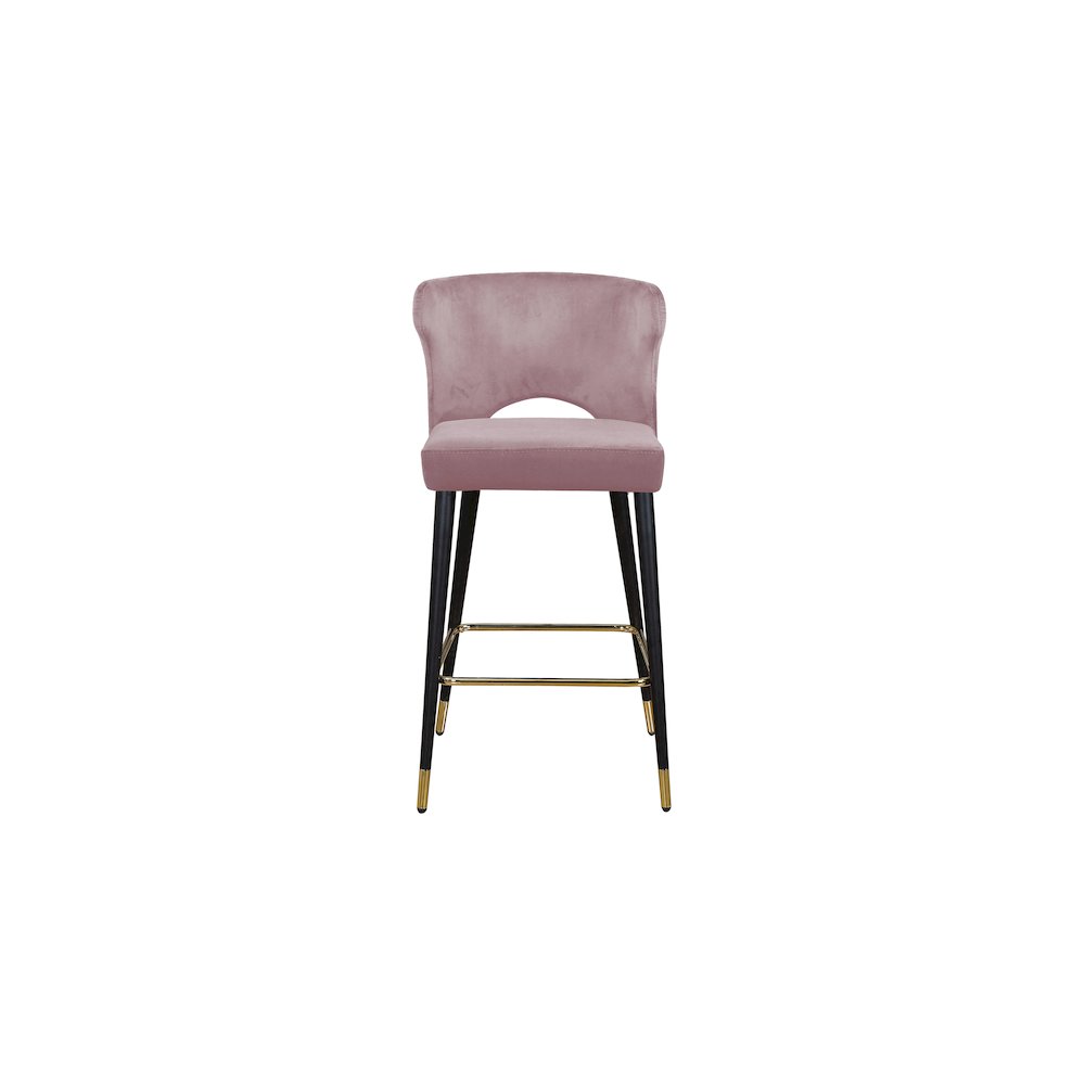 Kelly Pink Velvet Stool, Set of 2. Picture 3