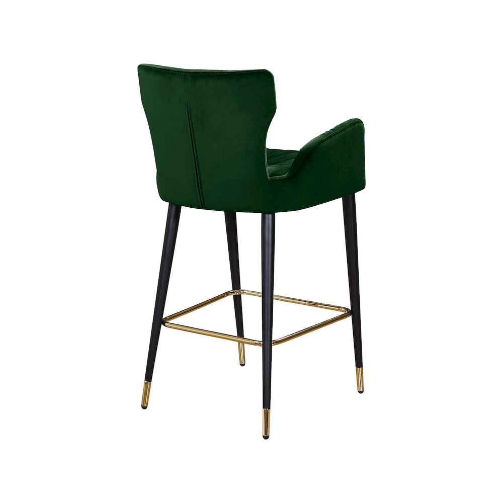Luxe Green Velvet Stool, Set of 2. Picture 2