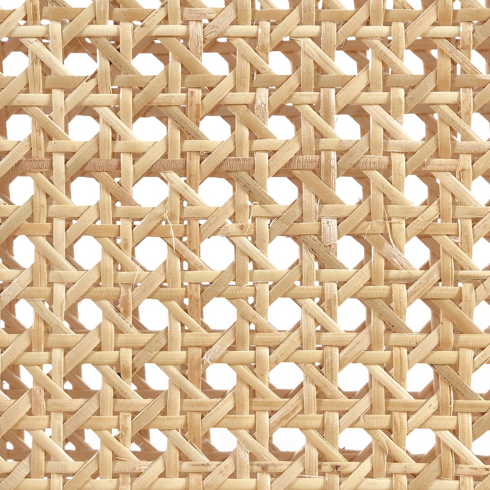 Butterfly 36" White / Natural Solid Wood And Natural Cane Bar Height Table. Picture 7