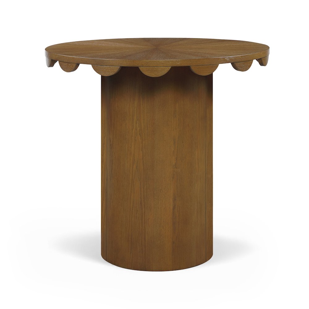 Dahlia 36" Brown Solid Wood And Natural Cane Counter Height Table. Picture 1