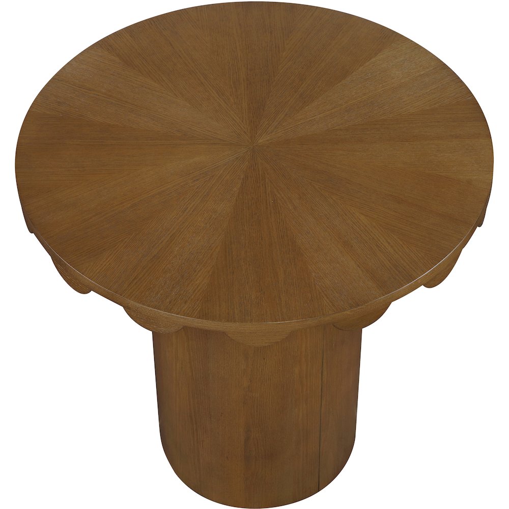 Dahlia 36" Brown Solid Wood And Natural Cane Counter Height Table. Picture 4