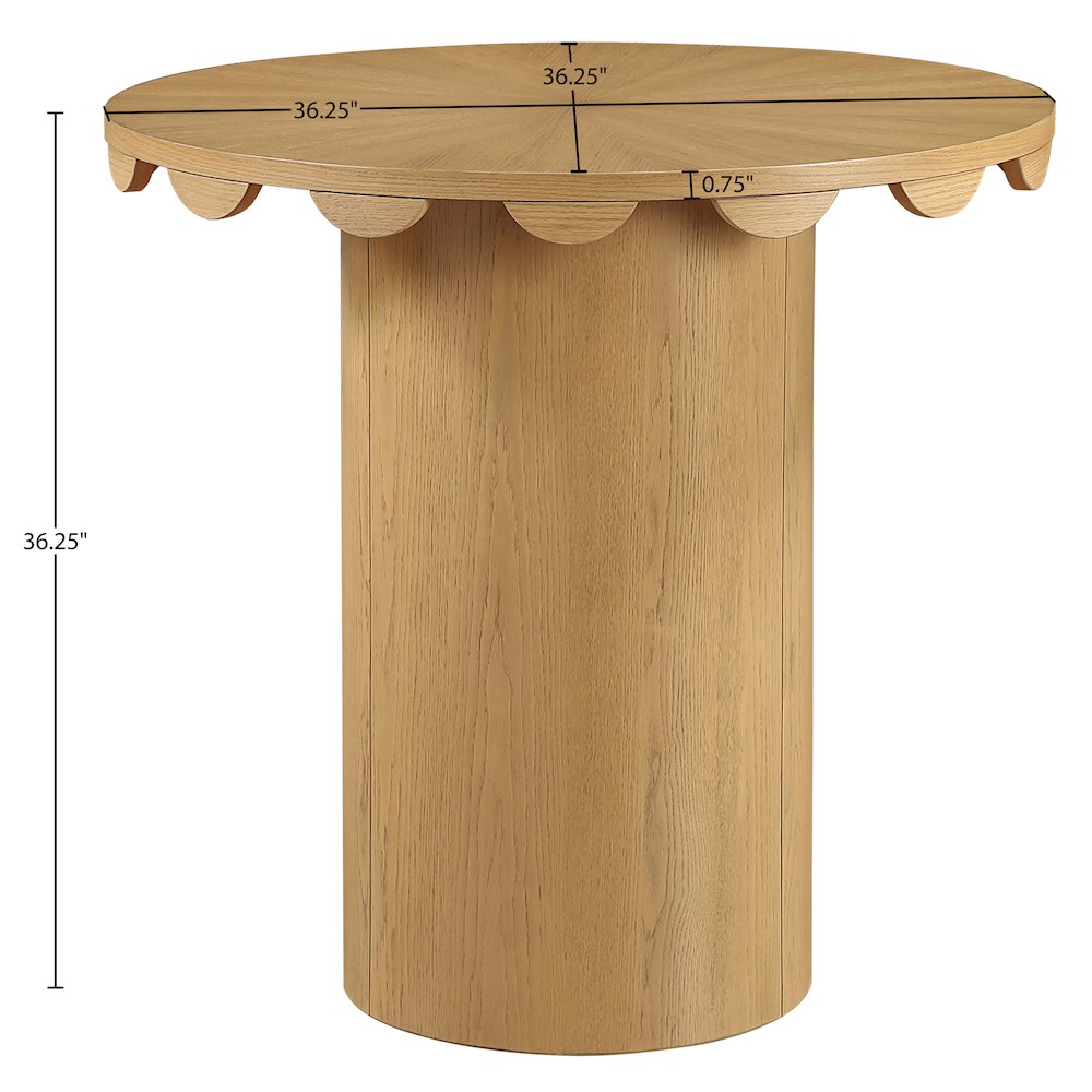 Dahlia 36" Natural Solid Wood And Natural Cane Counter Height Table. Picture 6