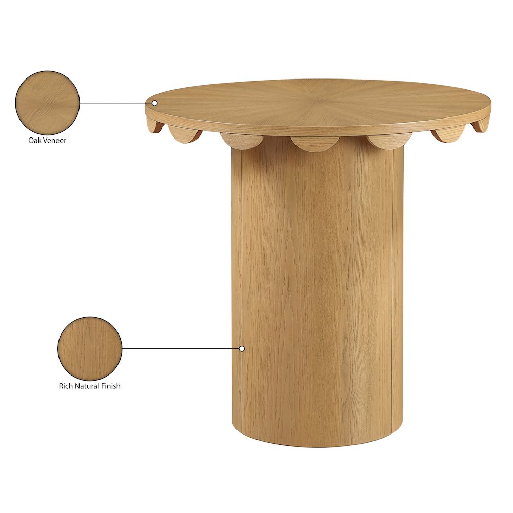 Dahlia 36" Natural Solid Wood And Natural Cane Counter Height Table. Picture 7
