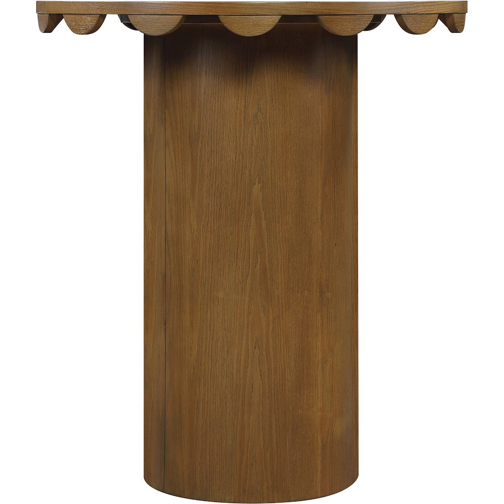 Dahlia 36" Brown Solid Wood And Natural Cane Bar Height Table. Picture 3