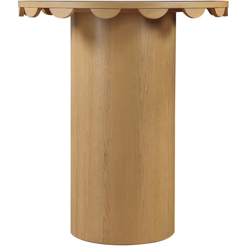 Dahlia 36" Natural Solid Wood And Natural Cane Bar Height Table. Picture 3
