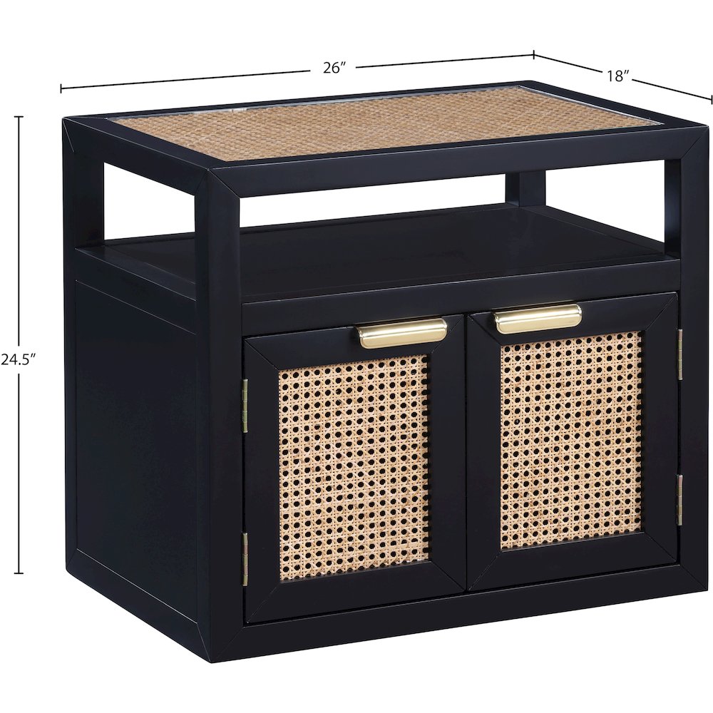 Cole Black Night Stand. Picture 13
