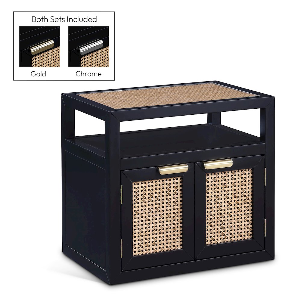 Cole Black Night Stand. Picture 1