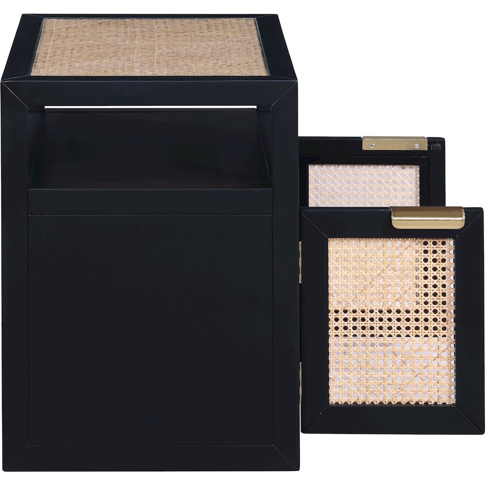 Cole Black Night Stand. Picture 6