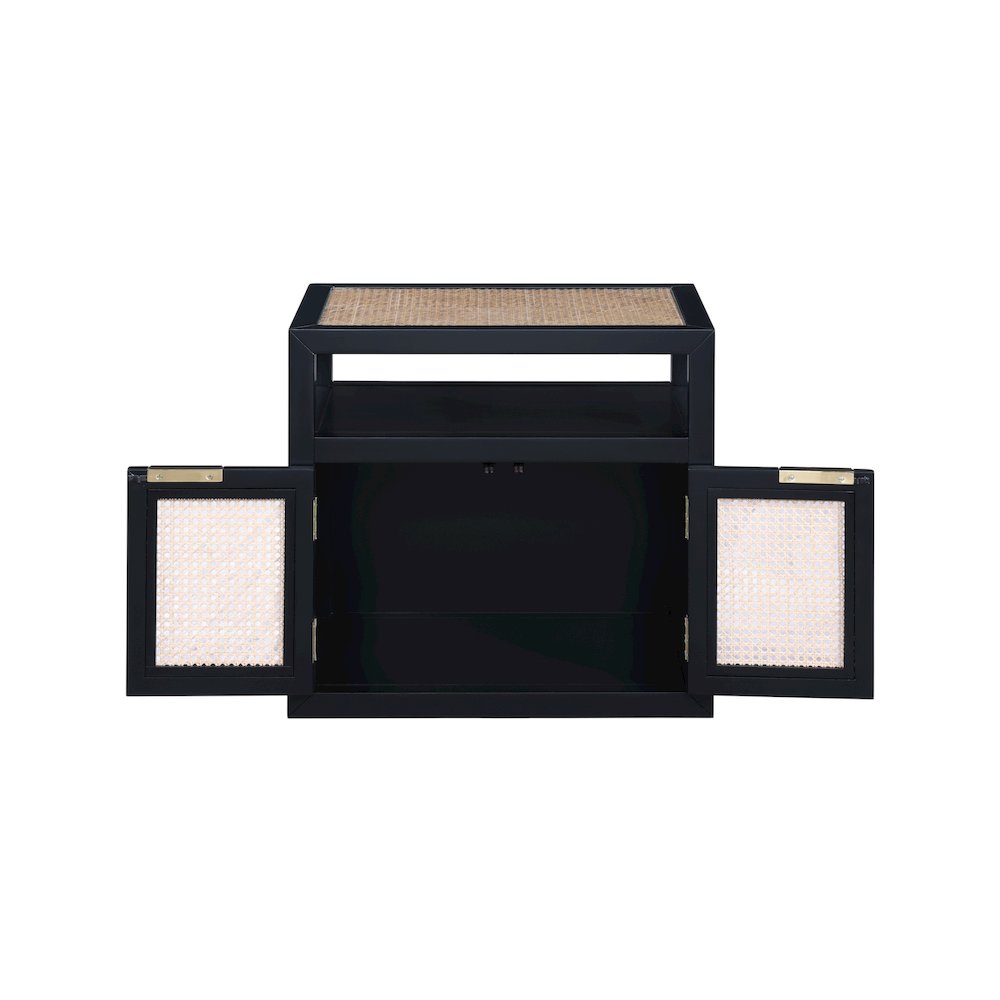 Cole Black Night Stand. Picture 7