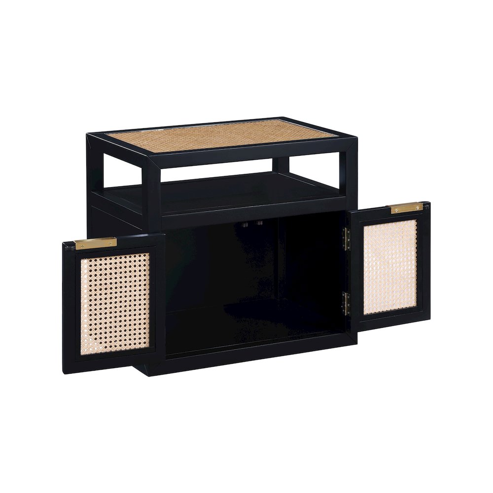 Cole Black Night Stand. Picture 8