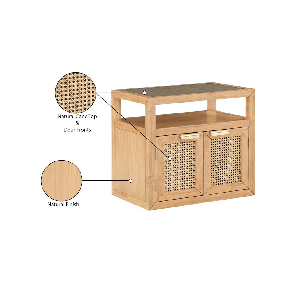 Cole Natural Night Stand. Picture 13