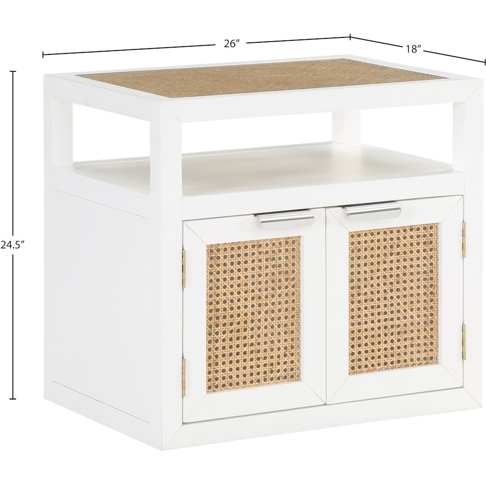 Cole White Night Stand. Picture 12