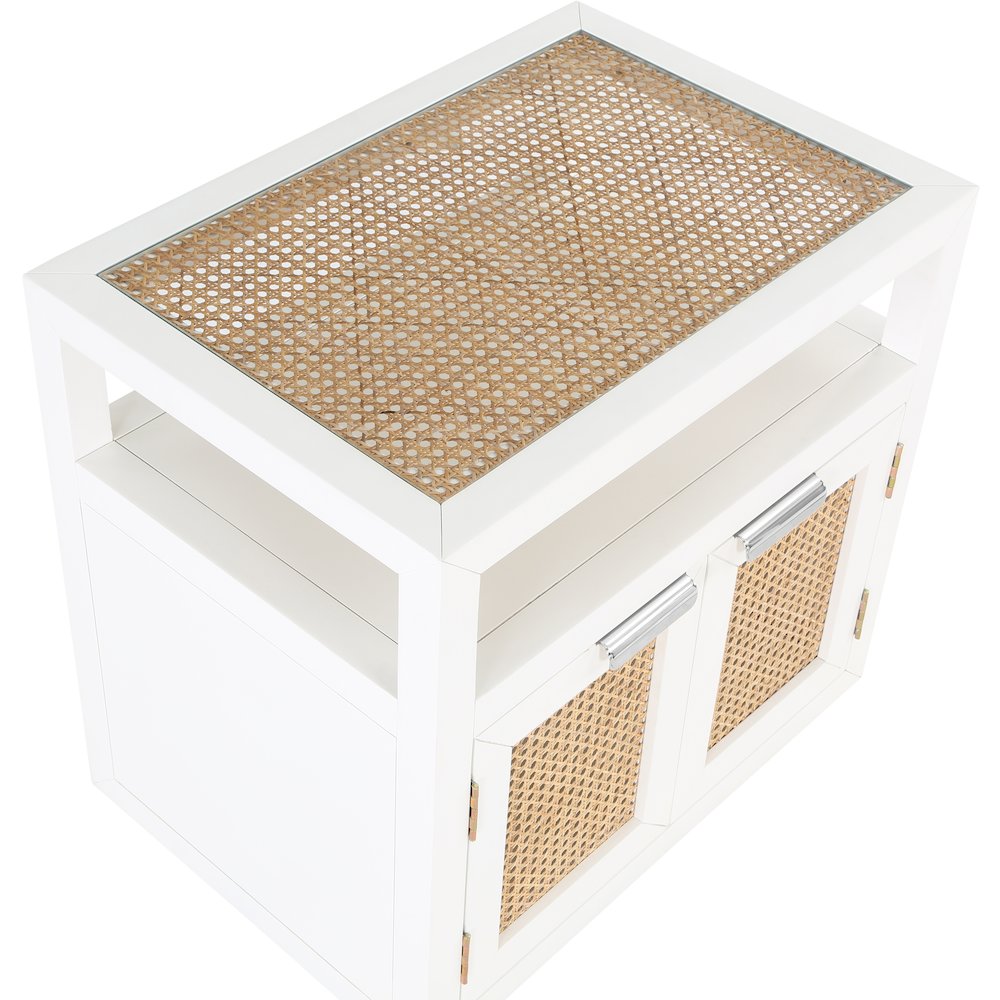 Cole White Night Stand. Picture 9