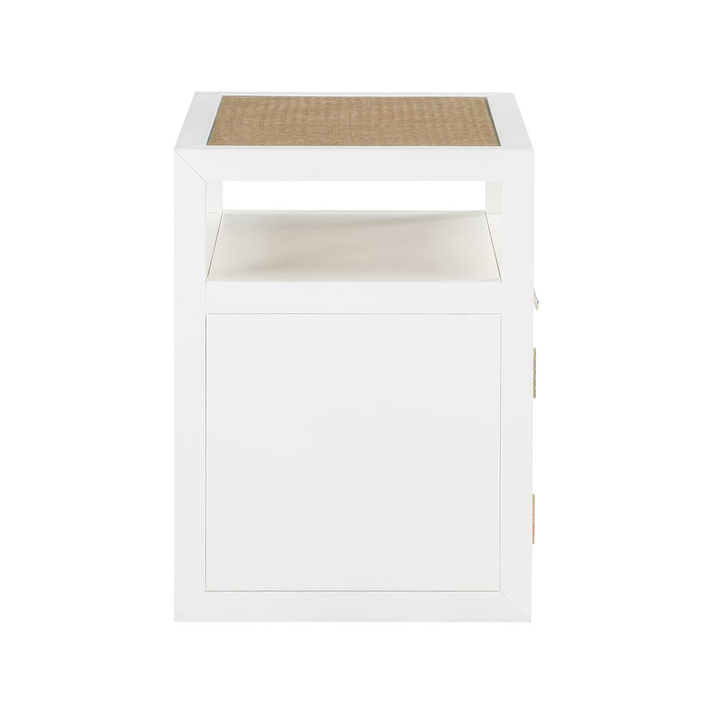 Cole White Night Stand. Picture 5