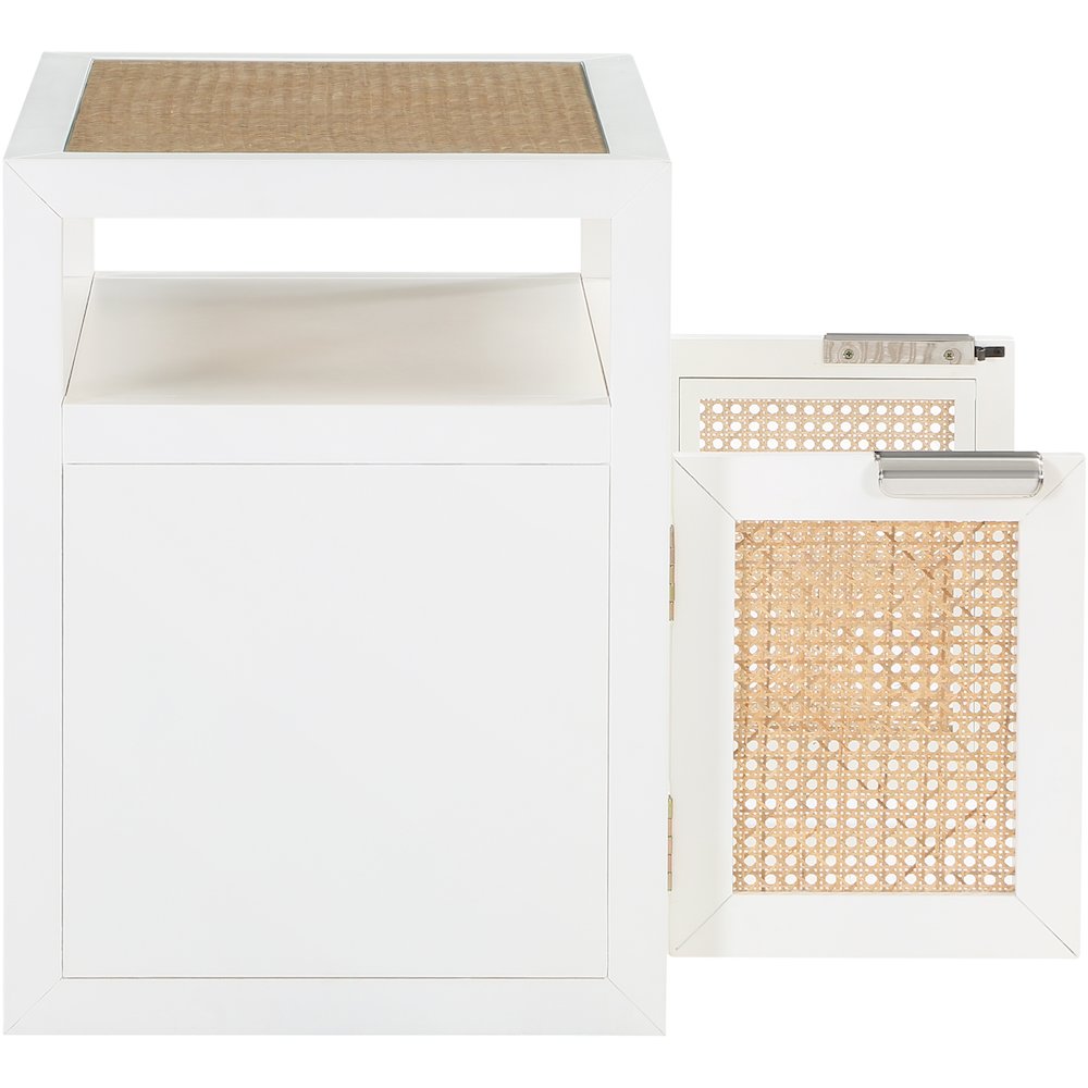 Cole White Night Stand. Picture 6