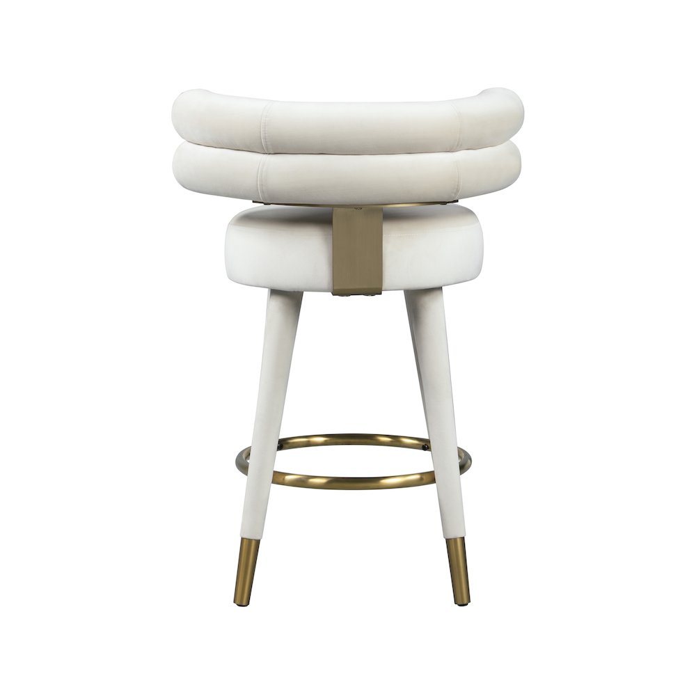 Fitzroy Cream Velvet Counter Stool, Set of 2. Picture 3