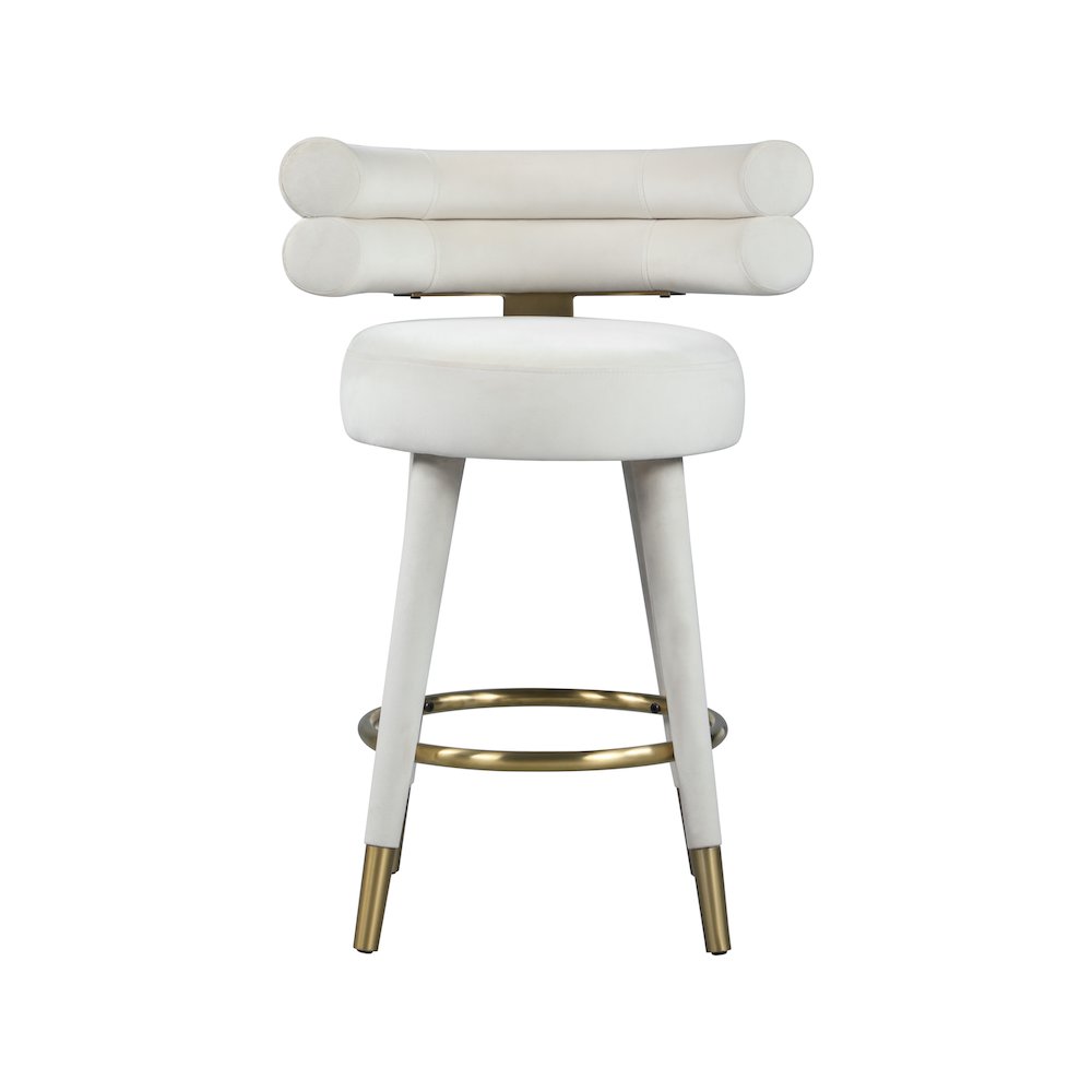 Fitzroy Cream Velvet Counter Stool, Set of 2. Picture 5