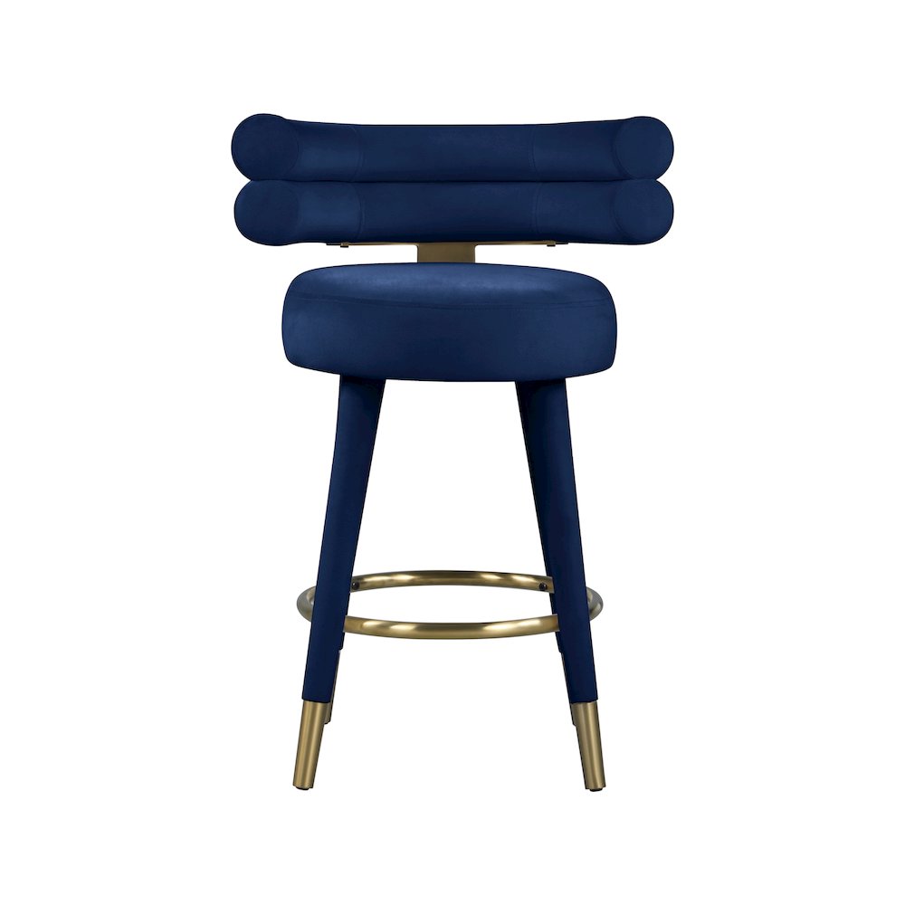 Fitzroy Navy Velvet Counter Stool, Set of 2. Picture 5
