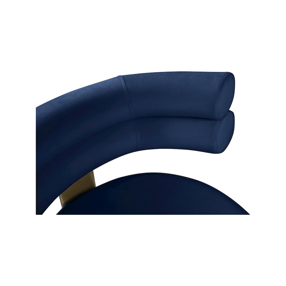 Fitzroy Navy Velvet Counter Stool, Set of 2. Picture 6