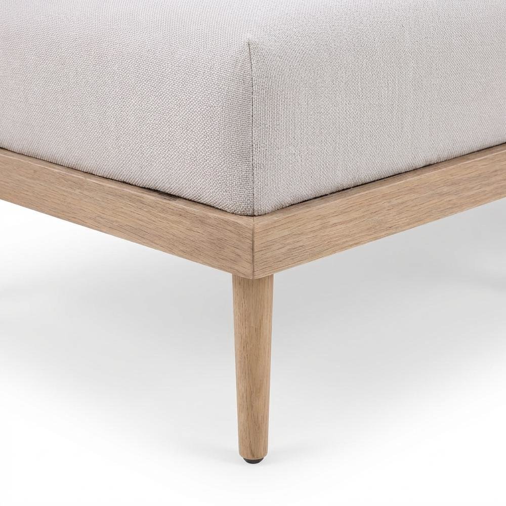 Beige Fabric 3-Piece Outdoor Modular Sofa with Cushions and Contemporary Style. Picture 6