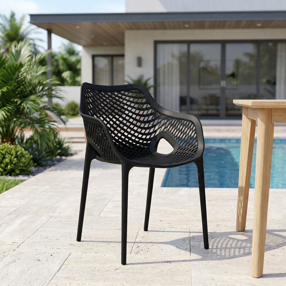 Outdoor Patio Dining Chairs Set Of 4 With Anti-Uv Finish And Contemporary Style. Picture 3