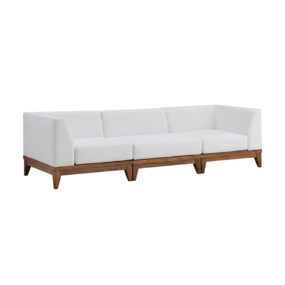 Contemporary White Fabric Outdoor Modular Sofa For Patio</S>. Picture 1