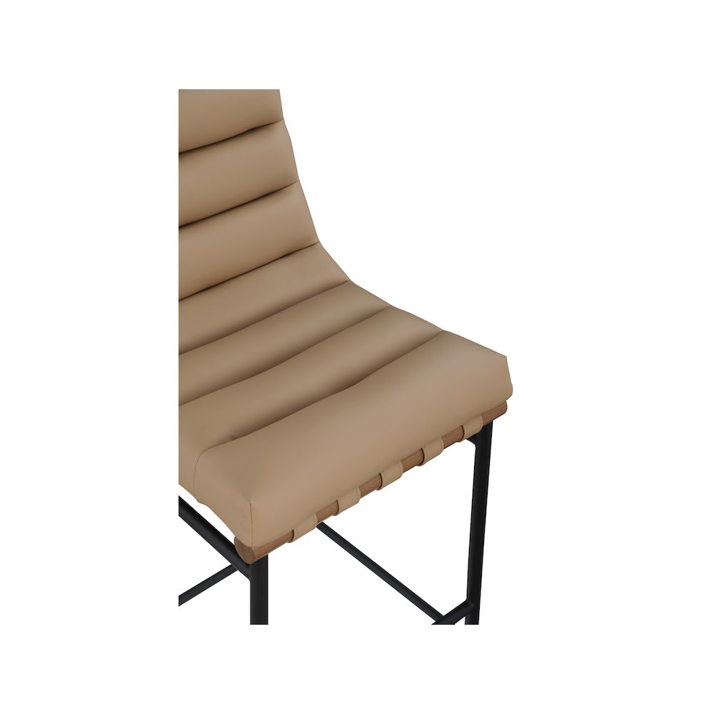 Burke Tan Vegan Leather Bar Stool. Picture 7