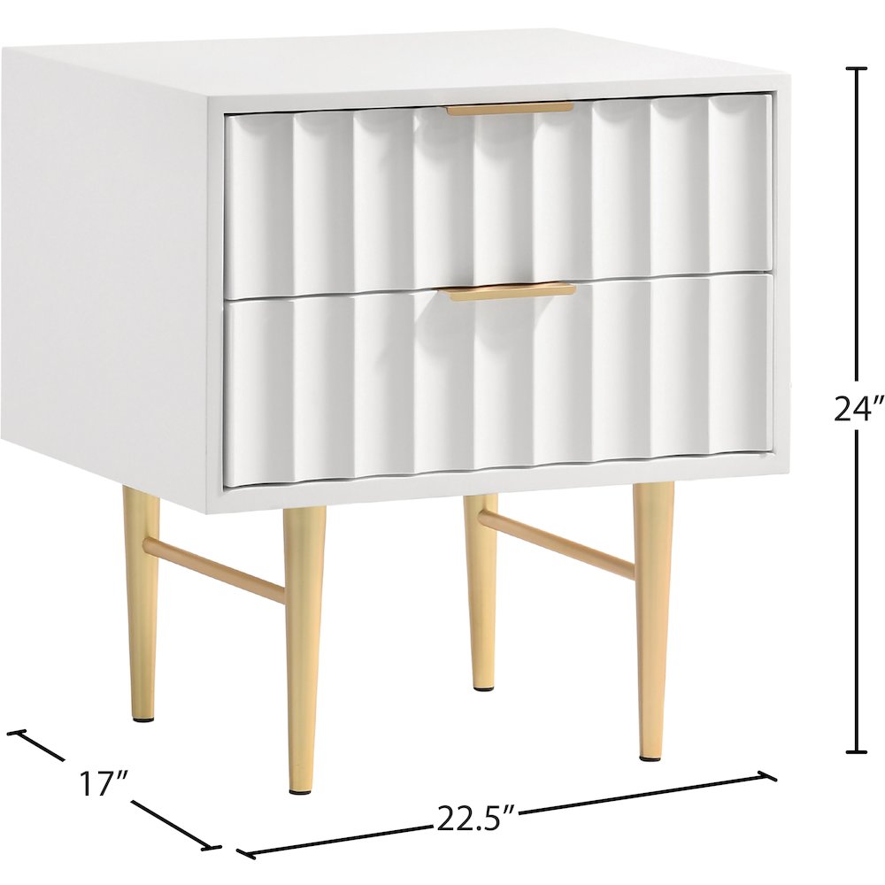 Modernist White Gloss Night Stand. Picture 9
