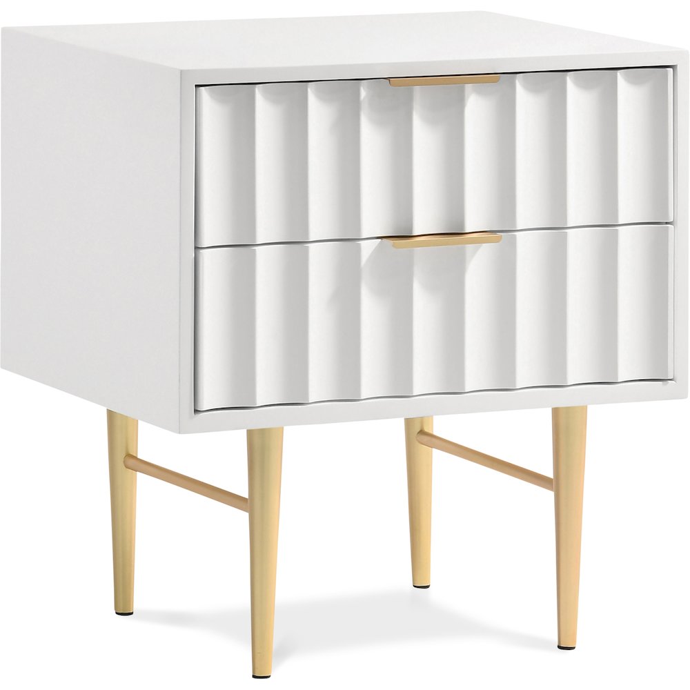 Modernist White Gloss Night Stand. Picture 1