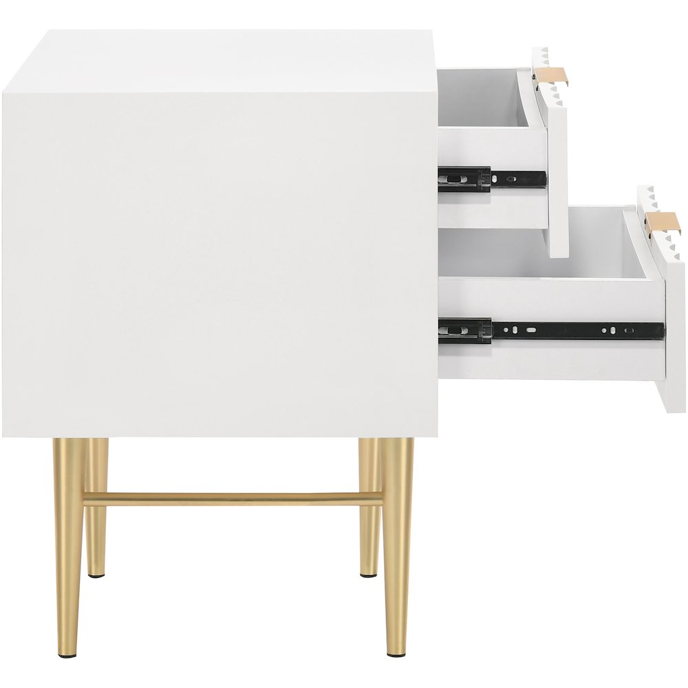 Modernist White Gloss Night Stand. Picture 3