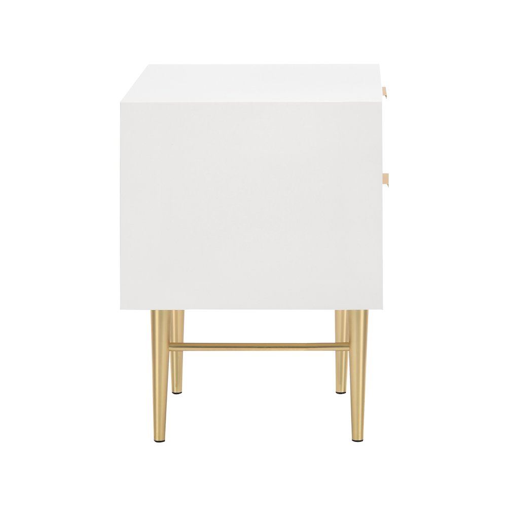 Modernist White Gloss Night Stand. Picture 4