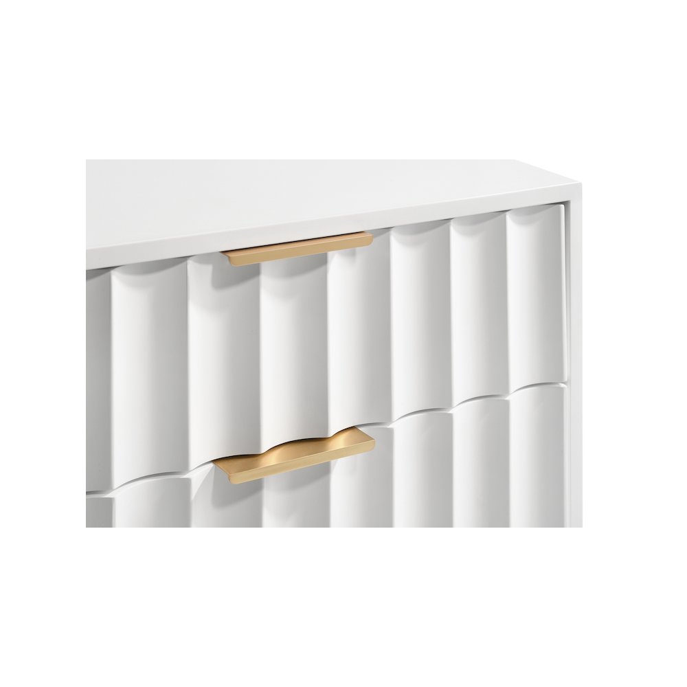 Modernist White Gloss Night Stand. Picture 6