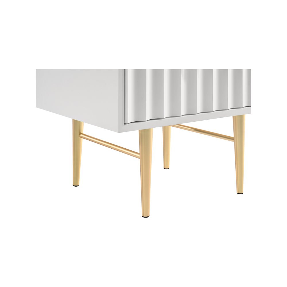 Modernist White Gloss Night Stand. Picture 7